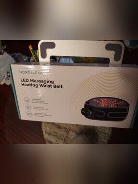 LED Massaging Heating Waist Belt - Black